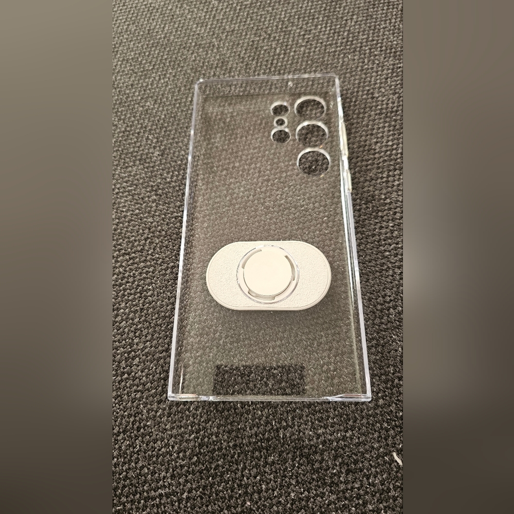 Samsung Galaxy S23 Ultra Clear Gadget Phone Case Detachable Ring Holder Secure
